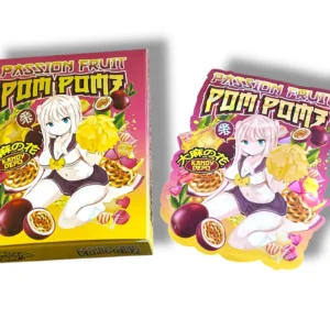 Kandy Depo Passion Fruit Pom Pomz Mylar Bags with Boxes 3.5g Box Packaging